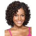Retro-style wool curls with a 3:7 side part