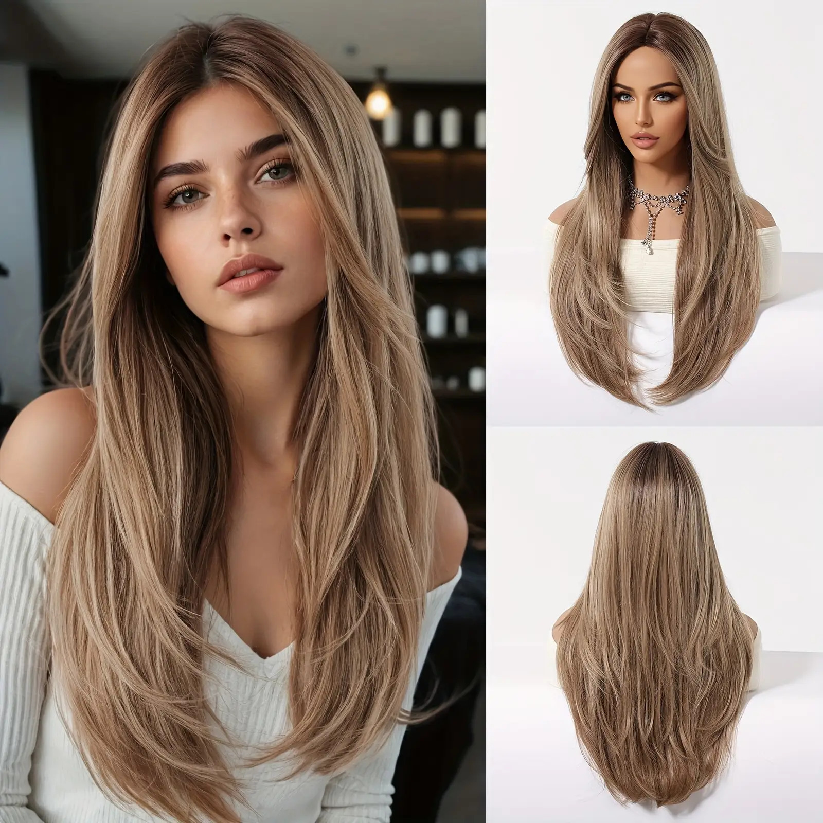 Don't worry about thinning hair at the crown—synthetic hair offers an invisible, natural look.