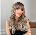 Women's long straight wig—a gentle, sophisticated look for office workers.