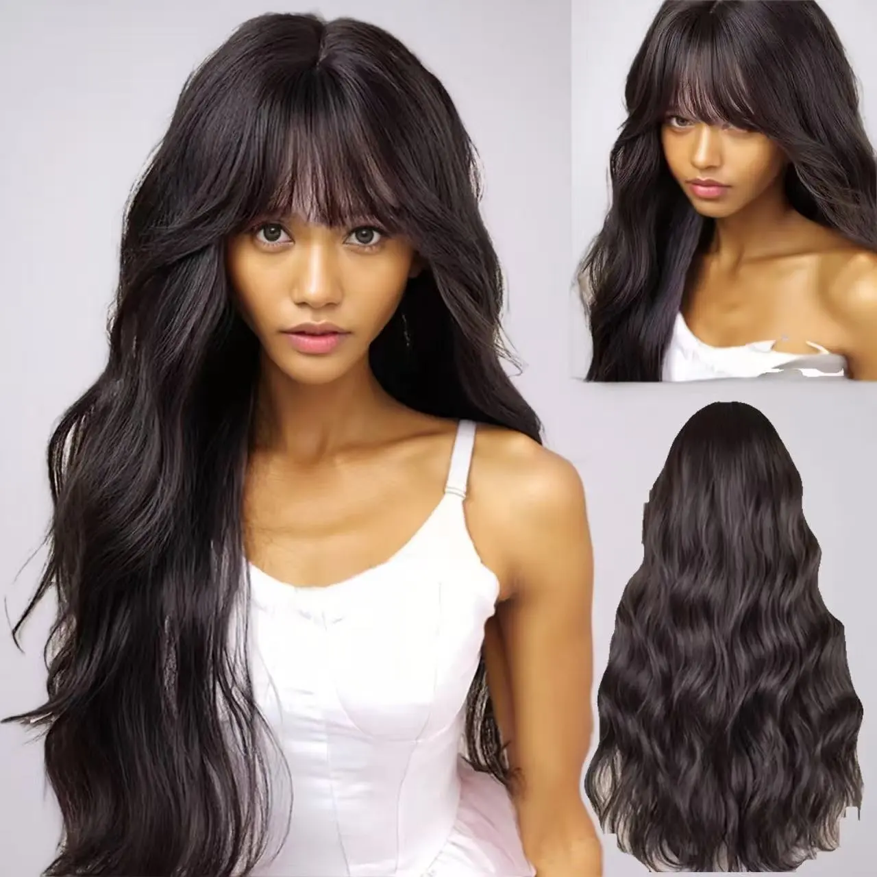 The same human hair piece—it's incredibly versatile for different styles.