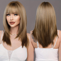Real-hair wig for the workplace—a sleek, polished look that exudes confidence and presence.